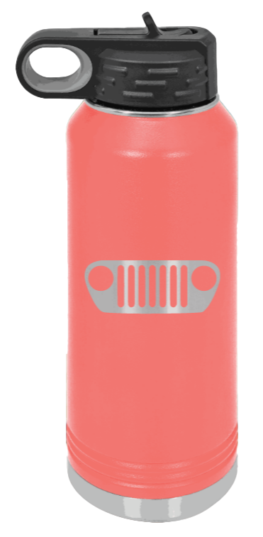 TJ Grill - 32oz Water Bottle Laser Engraved- Coral