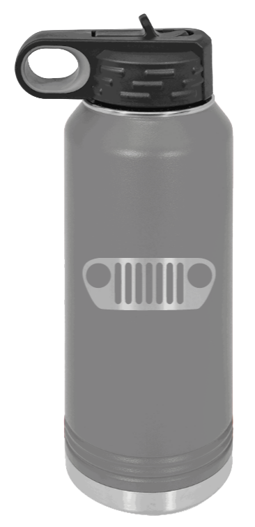 TJ Grill - 32oz Water Bottle Laser Engraved- Dark Grey
