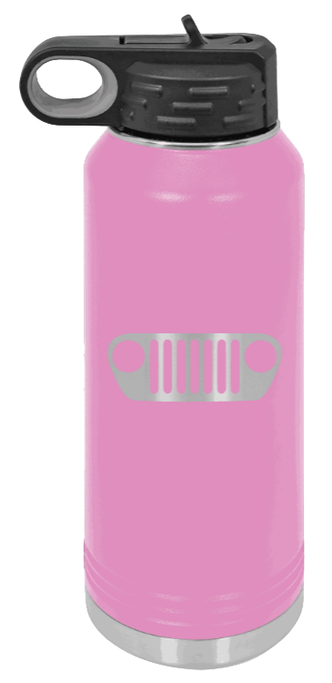 TJ Grill - 32oz Water Bottle Laser Engraved- Light Purple
