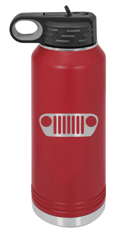TJ Grill - 32oz Water Bottle Laser Engraved- Maroon
