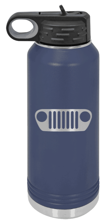 TJ Grill - 32oz Water Bottle Laser Engraved- Navy