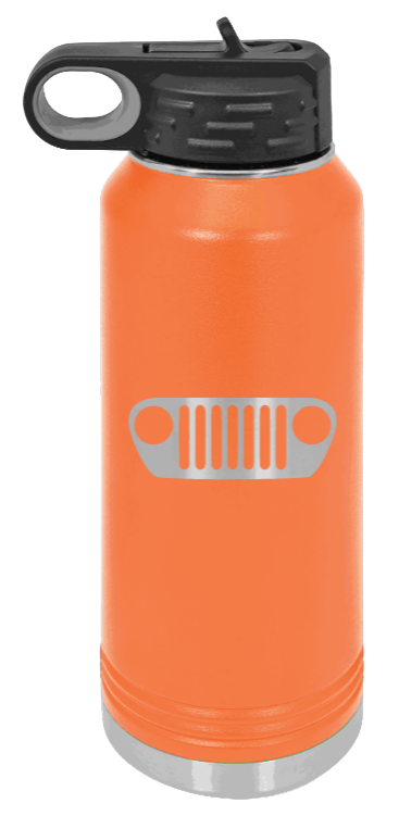 TJ Grill - 32oz Water Bottle Laser Engraved- Orange
