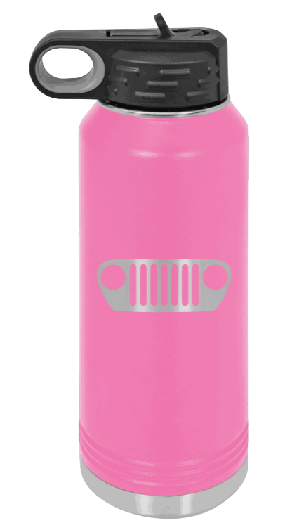 TJ Grill - 32oz Water Bottle Laser Engraved- Pink