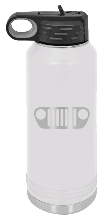 TJ Grill - 32oz Water Bottle Laser Engraved- White