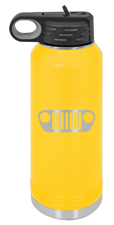 TJ Grill - 32oz Water Bottle Laser Engraved- Yellow