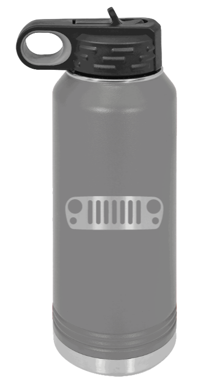 JK Grill - 32oz Water Bottle Laser Engraved- Dark Grey