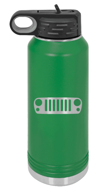 JK Grill - 32oz Water Bottle Laser Engraved- Green