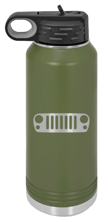 JK Grill - 32oz Water Bottle Laser Engraved- Olive