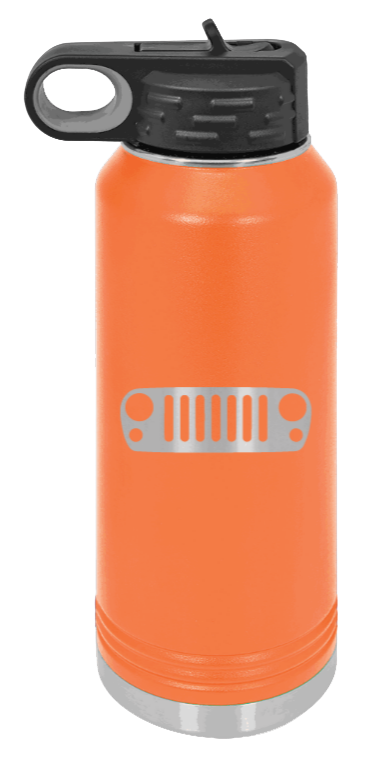 JK Grill - 32oz Water Bottle Laser Engraved- Orange