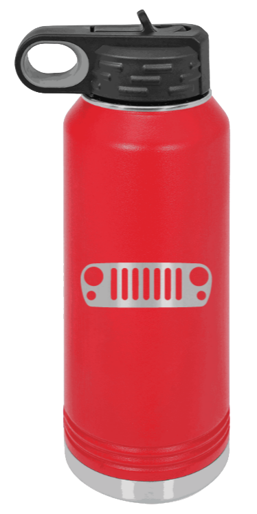 JK Grill - 32oz Water Bottle Laser Engraved- Red