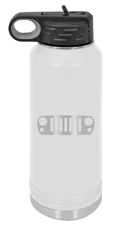 JK Grill - 32oz Water Bottle Laser Engraved- White