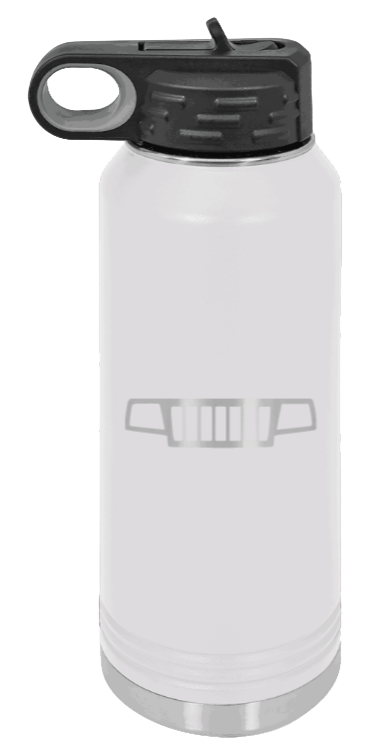WJ Grill - 32oz Water Bottle Laser Engraved- White