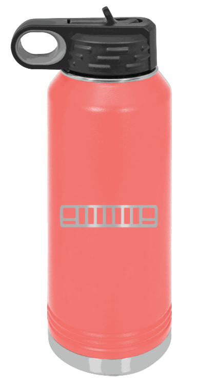 XJ Grill - 32oz Water Bottle Laser Engraved- Coral