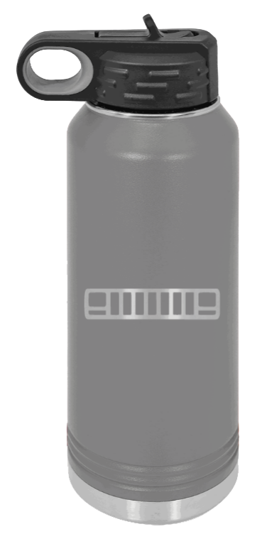 XJ Grill - 32oz Water Bottle Laser Engraved- Dark Grey