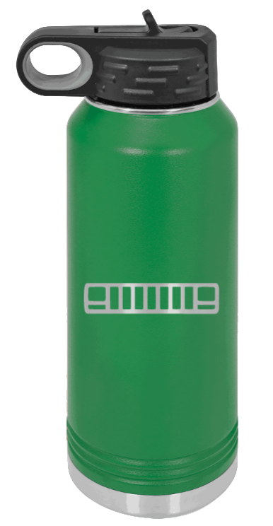 XJ Grill - 32oz Water Bottle Laser Engraved- Green