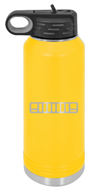 XJ Grill - 32oz Water Bottle Laser Engraved- Yellow