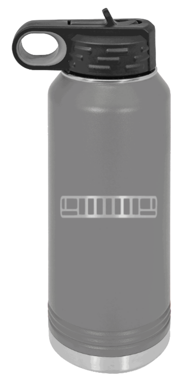 ZJ Grill - 32oz Water Bottle Laser Engraved- Dark Grey
