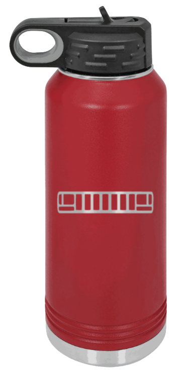 ZJ Grill - 32oz Water Bottle Laser Engraved- Maroon