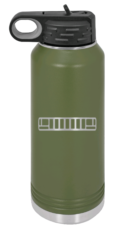 ZJ Grill - 32oz Water Bottle Laser Engraved- Olive