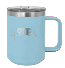 Load image into Gallery viewer, CJ Jeep Heartbeat Grill Laser Engraved Mug (Etched)
