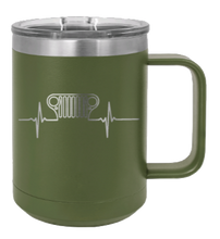 Load image into Gallery viewer, CJ Jeep Heartbeat Grill Laser Engraved Mug (Etched)
