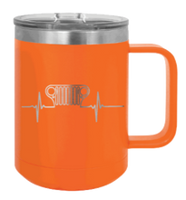 Load image into Gallery viewer, CJ Jeep Heartbeat Grill Laser Engraved Mug (Etched)
