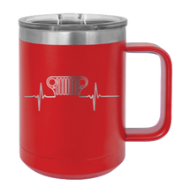 Load image into Gallery viewer, CJ Jeep Heartbeat Grill Laser Engraved Mug (Etched)
