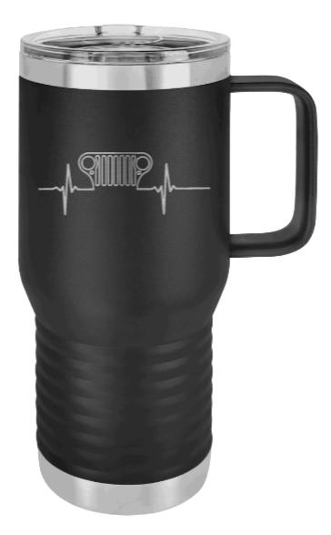 CJ Jeep Heartbeat Grill Laser Engraved Mug (Etched)