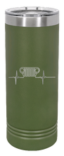 Load image into Gallery viewer, CJ Jeep Grill Heartbeat Laser Engraved Skinny Tumbler (Etched)
