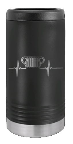 CJ Heartbeat Laser Engraved Slim Can Insulated Koosie