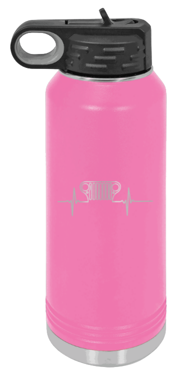 CJ Heartbeat - 32oz Water Bottle Laser Engraved- Pink
