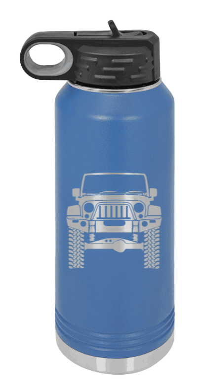 Jeep JK - 32oz Water Bottle Laser Engraved- Royal Blue