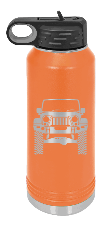 Jeep JK - 32oz Water Bottle Laser Engraved- Orange