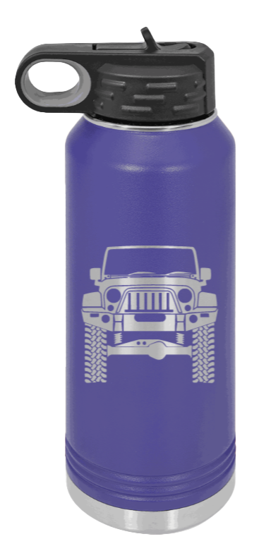 Jeep JK - 32oz Water Bottle Laser Engraved- Purple