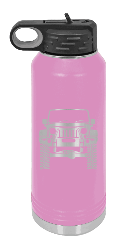 Jeep JK - 32oz Water Bottle Laser Engraved- Light Purple