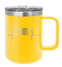 Load image into Gallery viewer, YJ Jeep Grill Heartbeat Laser Engraved Mug (Etched)
