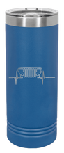Load image into Gallery viewer, YJ Jeep Grill Heartbeat Laser Engraved Skinny Tumbler (Etched)
