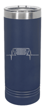 Load image into Gallery viewer, YJ Jeep Grill Heartbeat Laser Engraved Skinny Tumbler (Etched)
