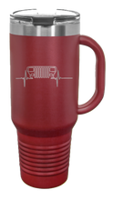 Load image into Gallery viewer, YJ Heartbeat 40oz Handled Mug Laser Engraved
