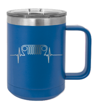 Load image into Gallery viewer, TJ Jeep Heartbeat Grill Laser Engraved Mug (Etched)
