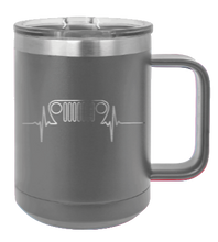 Load image into Gallery viewer, TJ Jeep Heartbeat Grill Laser Engraved Mug (Etched)
