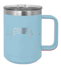 Load image into Gallery viewer, TJ Jeep Heartbeat Grill Laser Engraved Mug (Etched)
