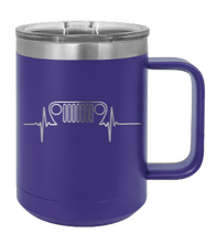 Load image into Gallery viewer, TJ Jeep Heartbeat Grill Laser Engraved Mug (Etched)
