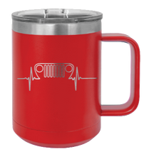 Load image into Gallery viewer, TJ Jeep Heartbeat Grill Laser Engraved Mug (Etched)
