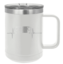 Load image into Gallery viewer, TJ Jeep Heartbeat Grill Laser Engraved Mug (Etched)
