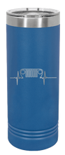 Load image into Gallery viewer, TJ Jeep Grill Heartbeat Laser Engraved Skinny Tumbler (Etched)
