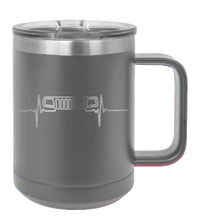 Load image into Gallery viewer, WJ Jeep Heartbeat Grill Laser Engraved Mug (Etched)

