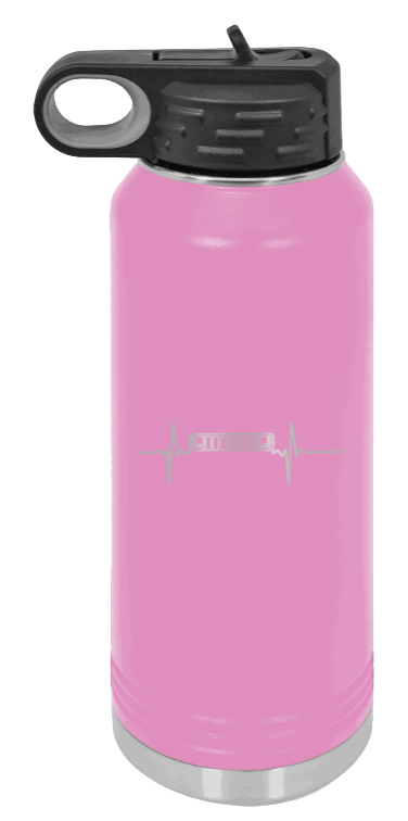 ZJ Heartbeat - 32oz Water Bottle Laser Engraved- Light Purple