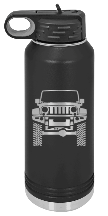 JL - 32oz Water Bottle Laser Engraved- Black