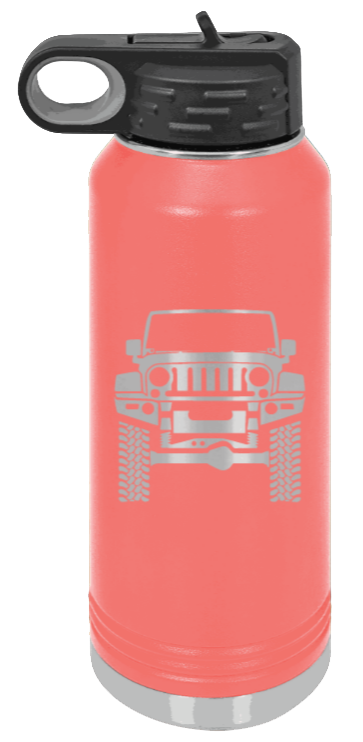 JL - 32oz Water Bottle Laser Engraved- Coral